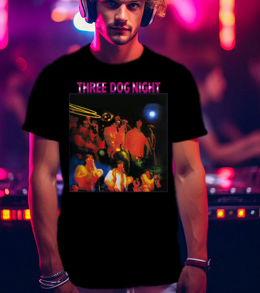 Three Dog Night Band Psychedelic Concert T-Shirt