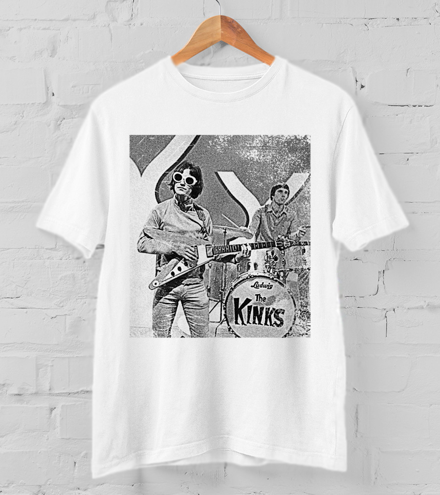 The Kinks Vintage Band Photo Performance With Ludwig Drum Kit T-Shirt
