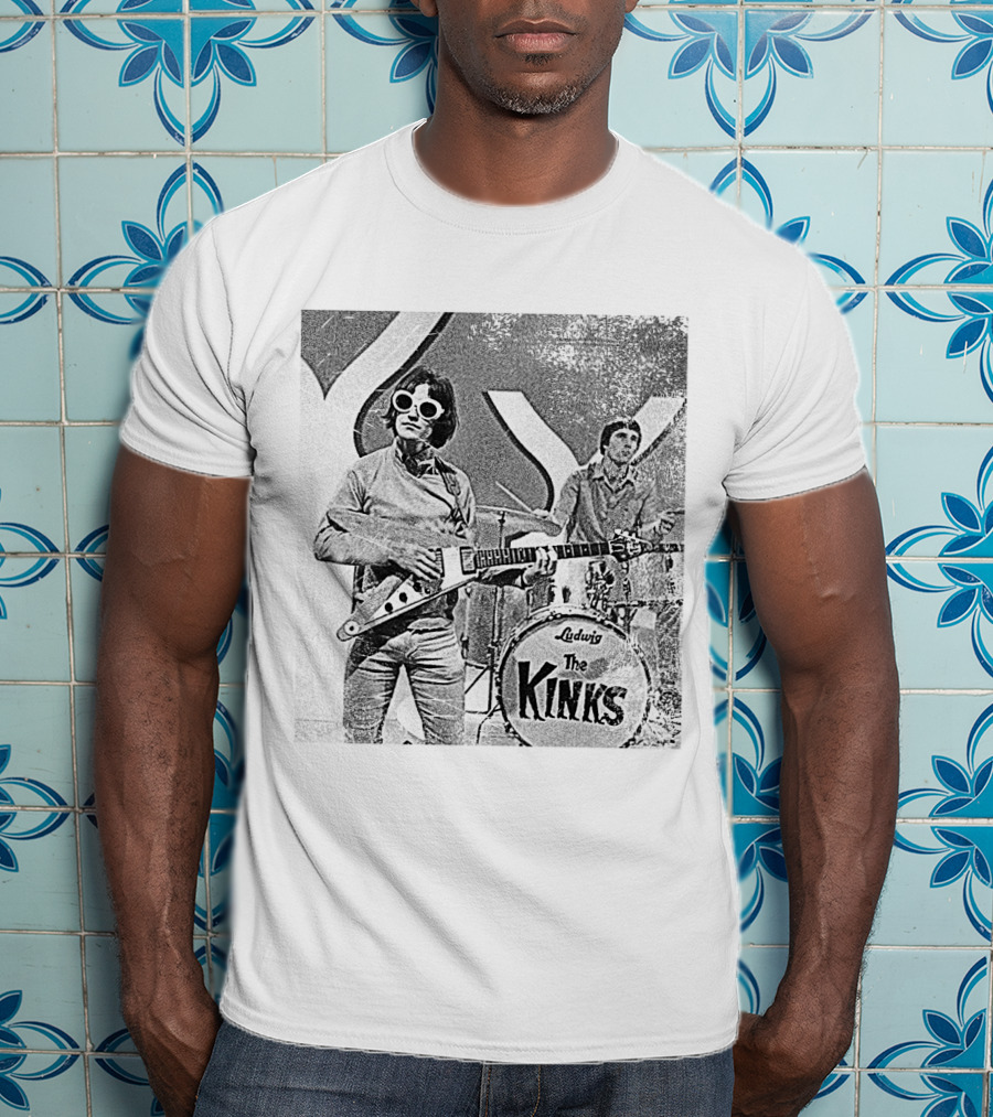 The Kinks Vintage Band Photo Performance With Ludwig Drum Kit T-Shirt