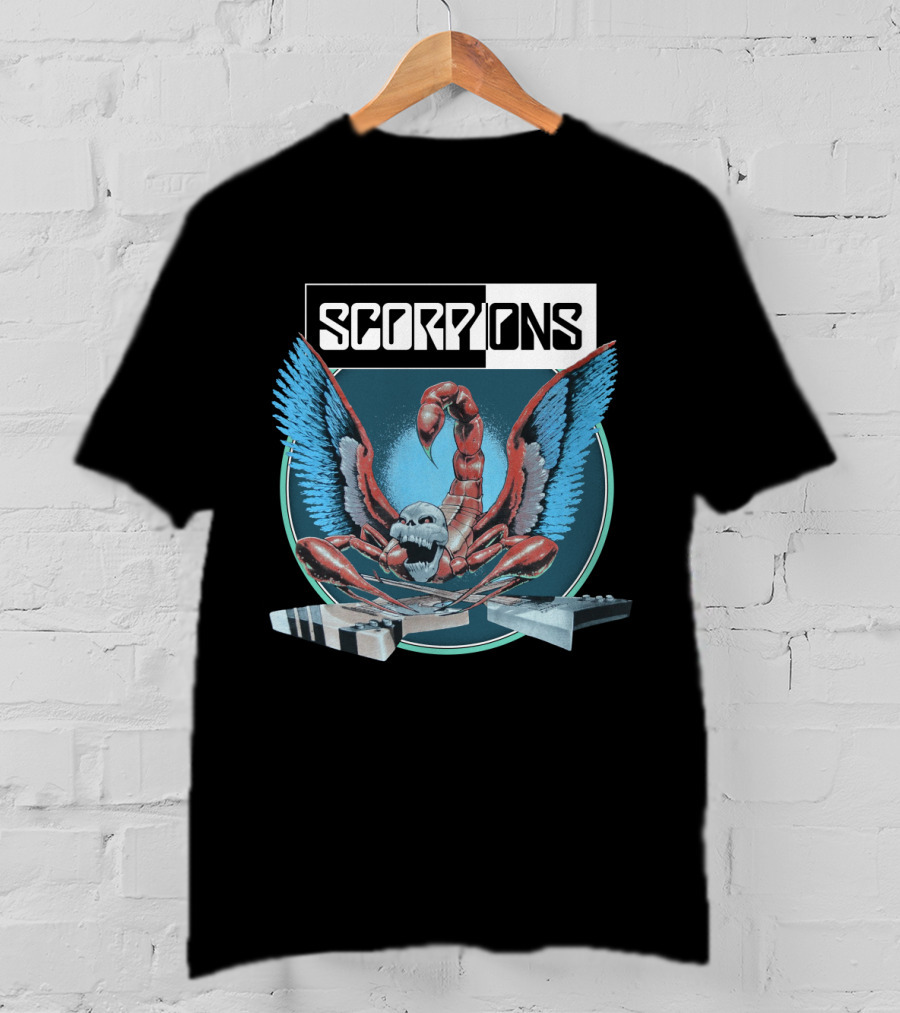 Scorpions Winged Scorpion With Broken Guitar Necks T-Shirt