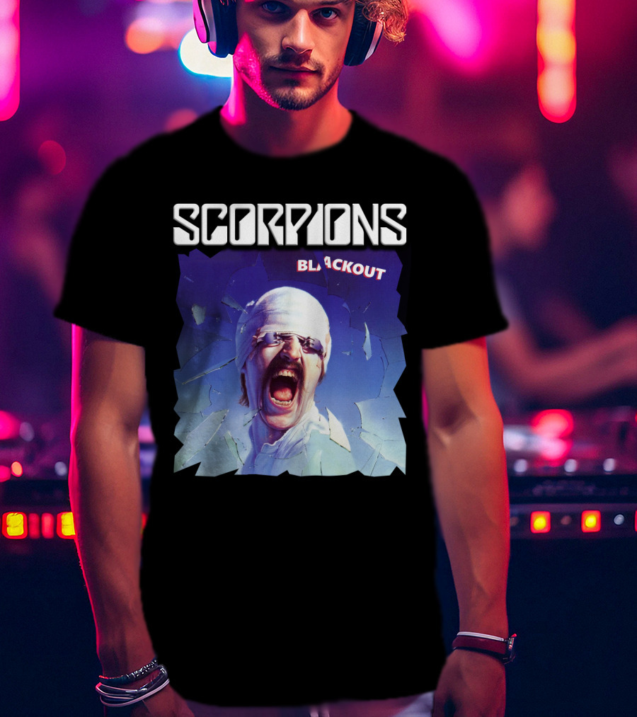 Scorpions Blackout Album Cover Art Legendary Rock Band T-Shirt
