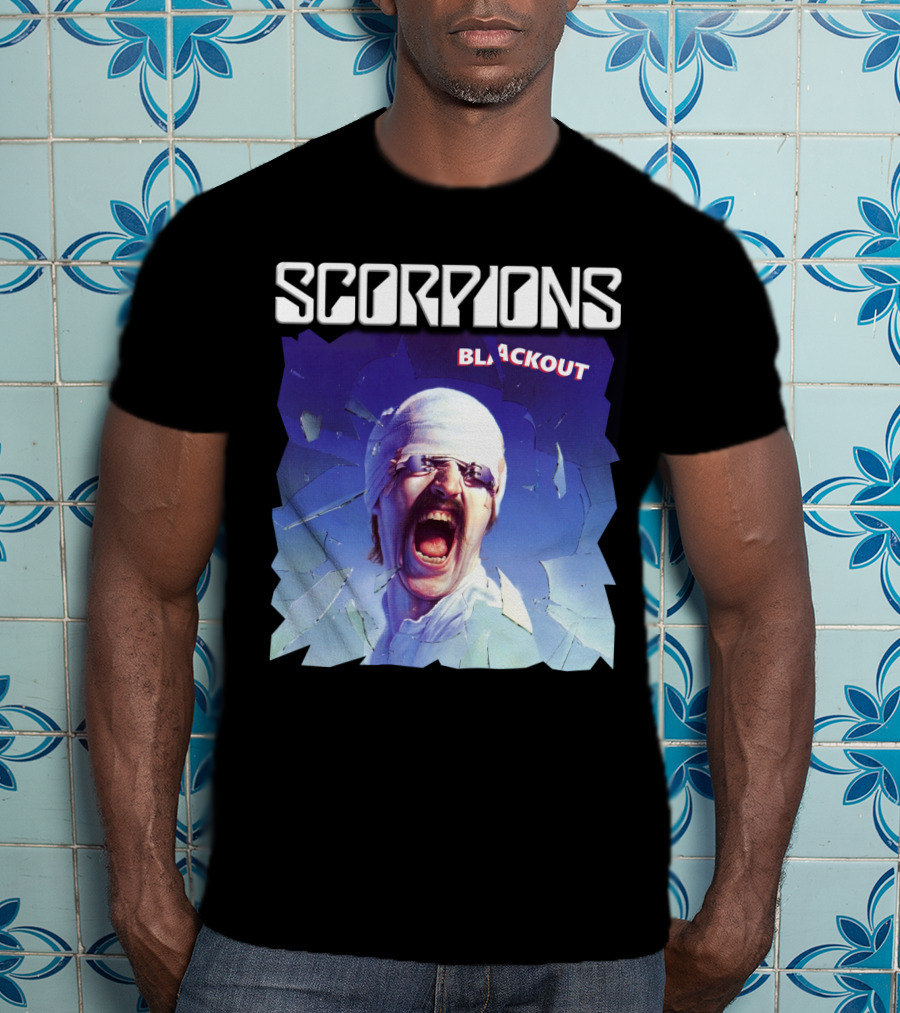 Scorpions Blackout Album Cover Art Legendary Rock Band T-Shirt