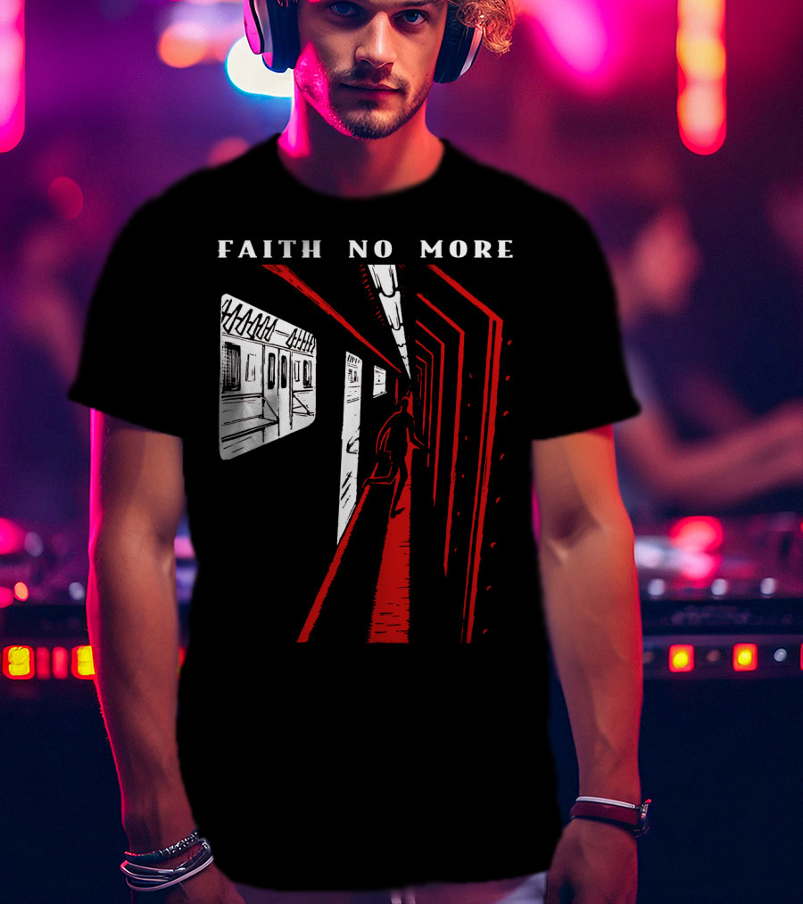 Faith No More Subway Scene In Red And White Fnm-Ms T-Shirt
