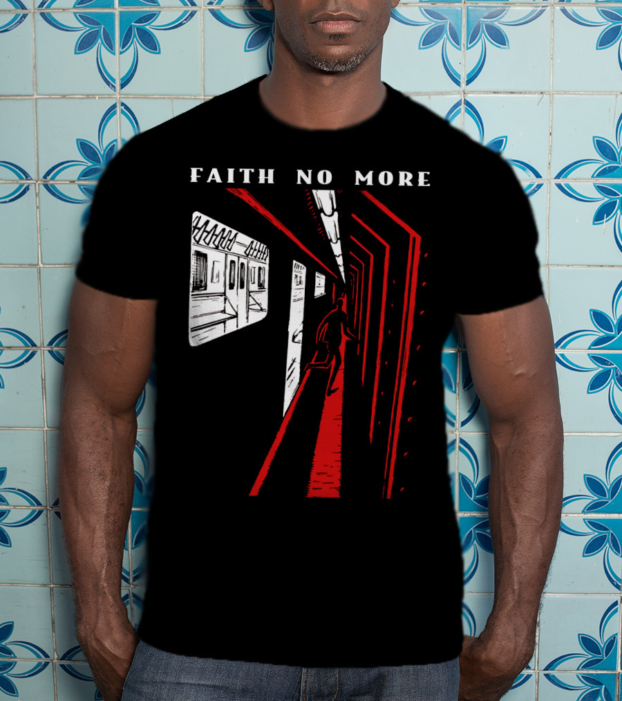 Faith No More Subway Scene In Red And White Fnm-Ms T-Shirt