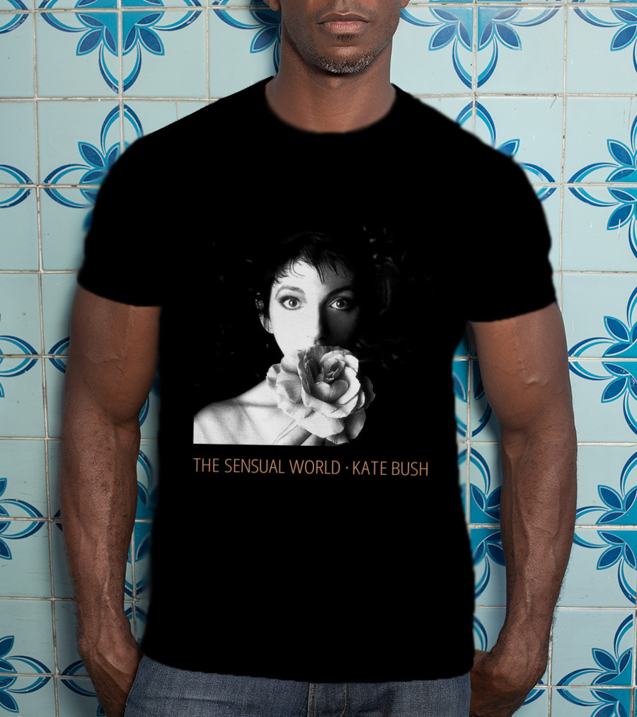 The Sensual World Kate Bush Flower Portrait Black And White T-Shirt