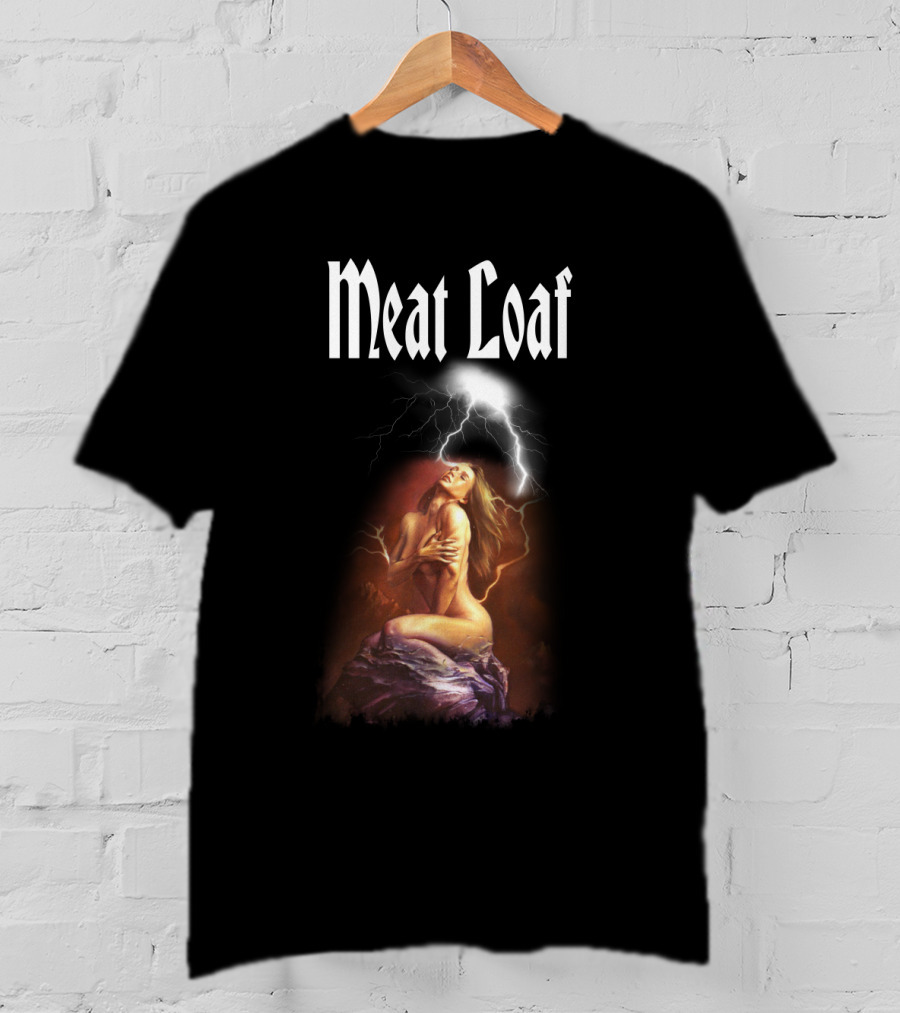 Meat Loaf Bat Out Of Hell Album Art Lightning Woman T-Shirt