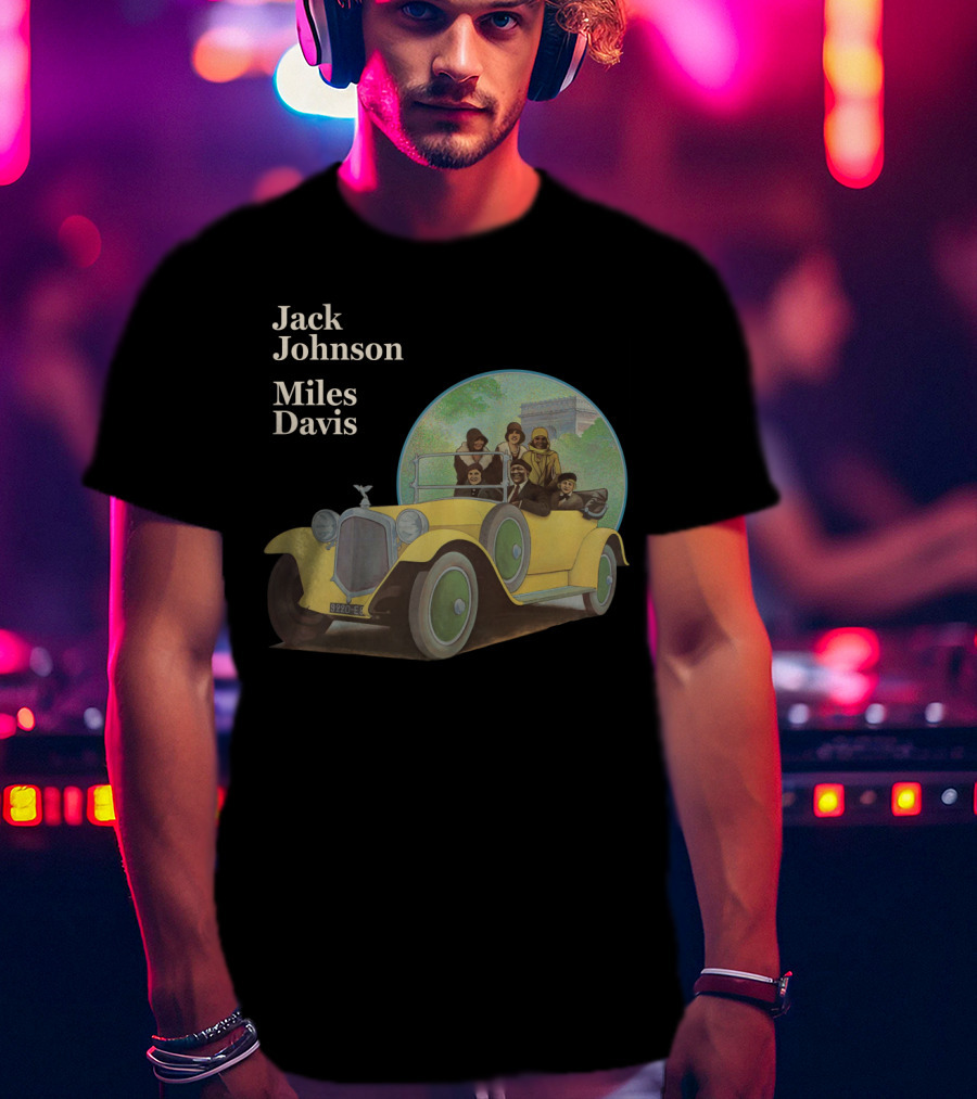 Jack Johnson Miles Davis Vintage Car Artwork T-Shirt