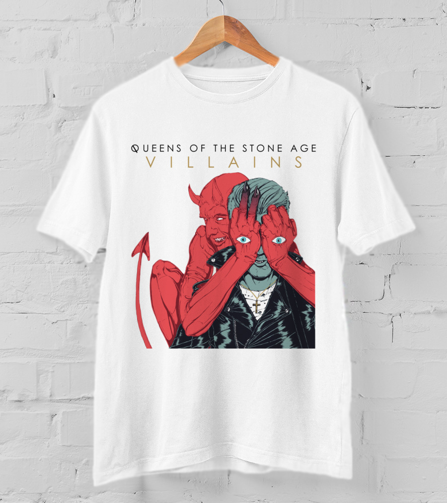 Queens Of The Stone Age Villains Album Cover Artwork T-Shirt