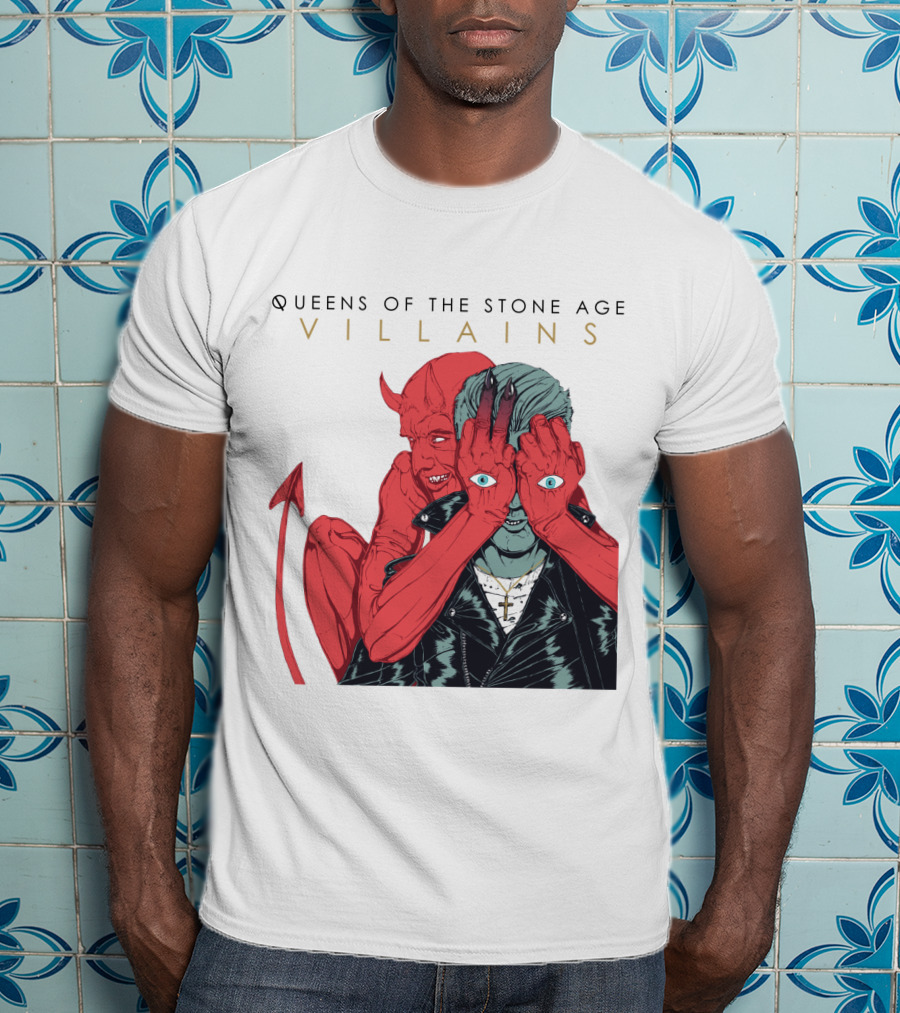 Queens Of The Stone Age Villains Album Cover Artwork T-Shirt