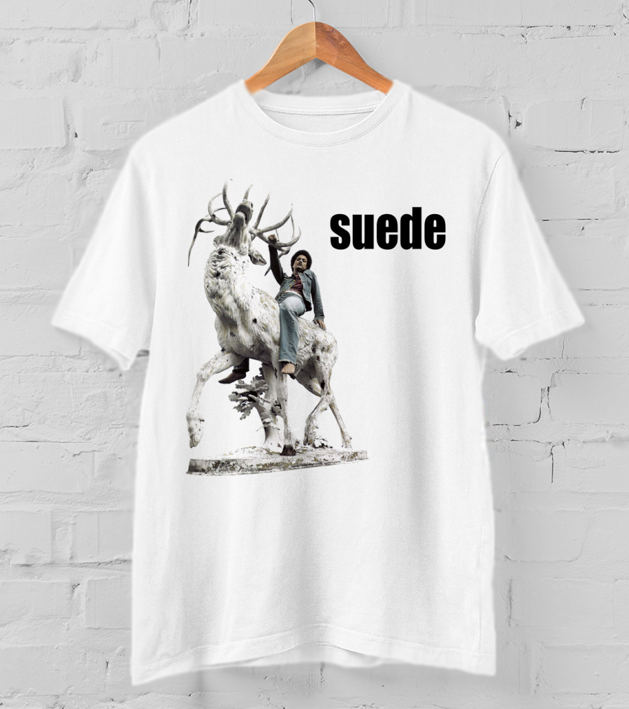 Suede Riding Stag Sculpture T-Shirt