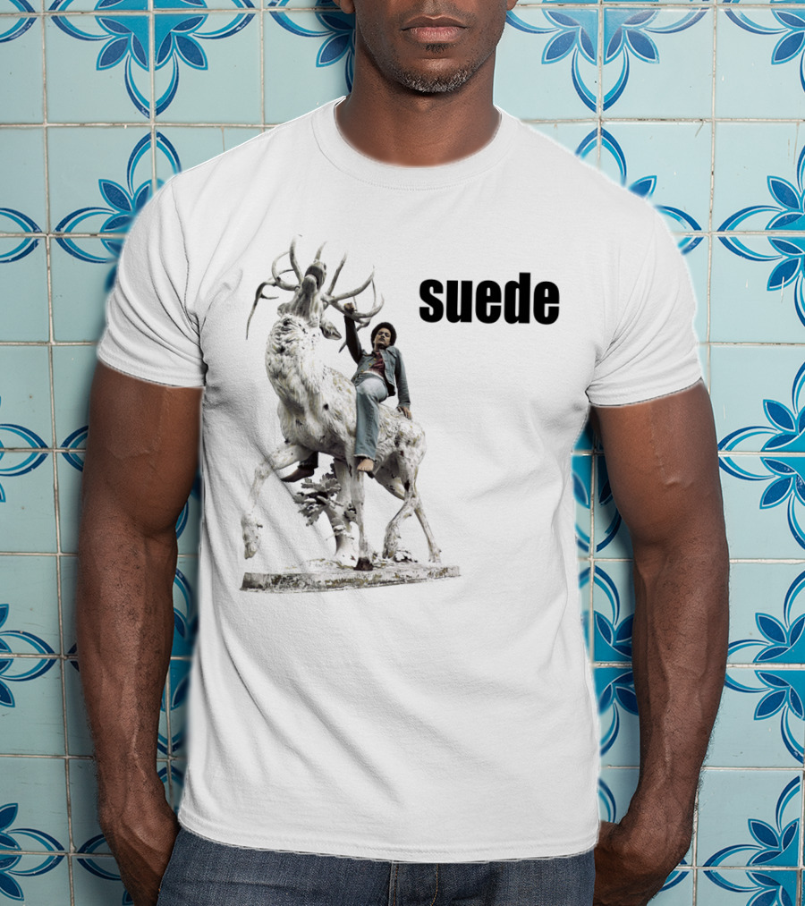Suede Riding Stag Sculpture T-Shirt