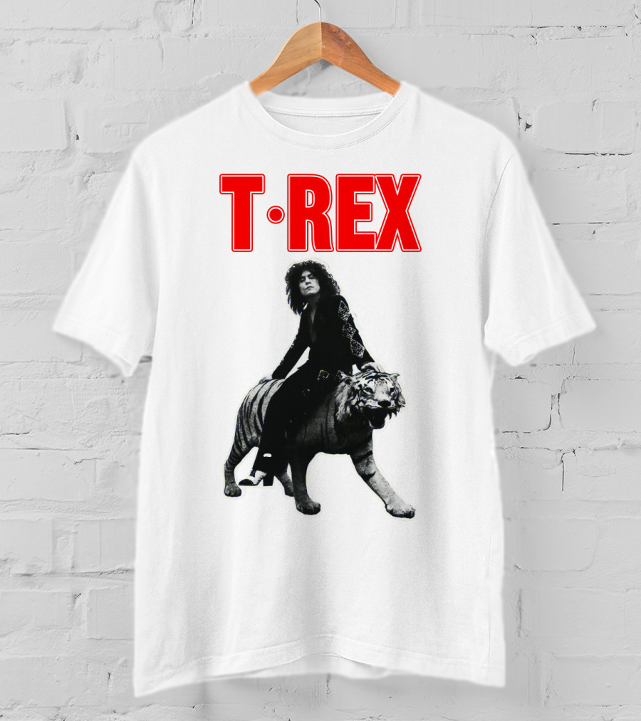 T-Rex Iconic Album Cover Art With Tiger T-Shirt