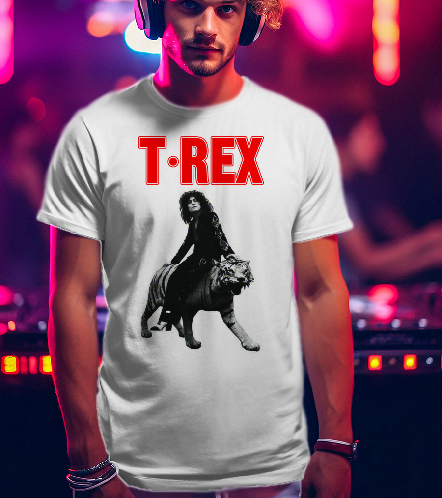 T-Rex Iconic Album Cover Art With Tiger T-Shirt