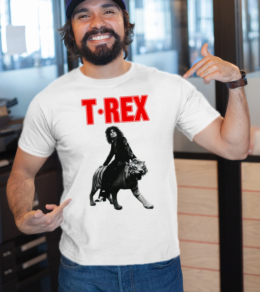 T-Rex Iconic Album Cover Art With Tiger T-Shirt