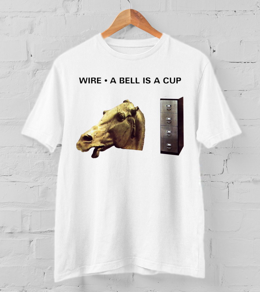 Wire A Bell Is A Cup Horse Head Sculpture Filing Cabinet T-Shirt