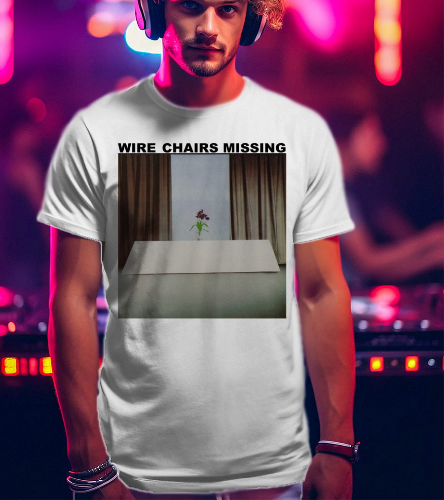 Wire Chairs Missing Orchid On Table Minimalist Room T-Shirt