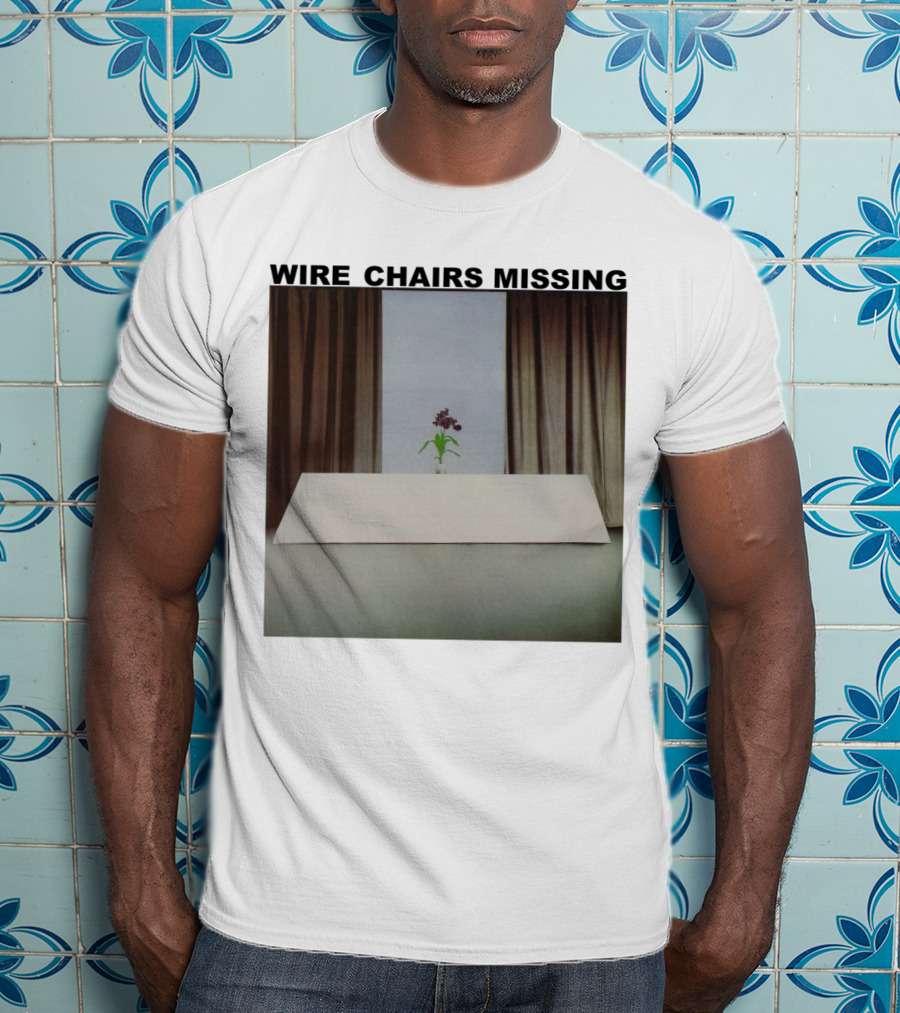 Wire Chairs Missing Orchid On Table Minimalist Room T-Shirt