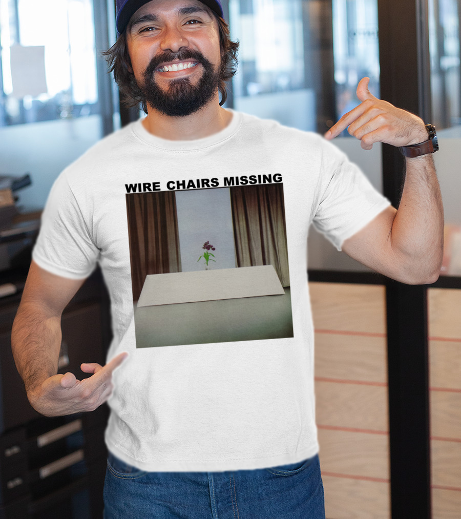 Wire Chairs Missing Orchid On Table Minimalist Room T-Shirt