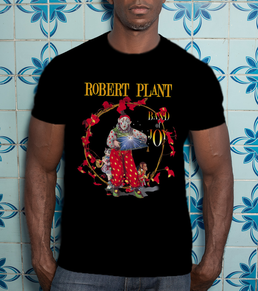 Robert Plant Band Of Joy Clown And Performers With Red Leaves T-Shirt