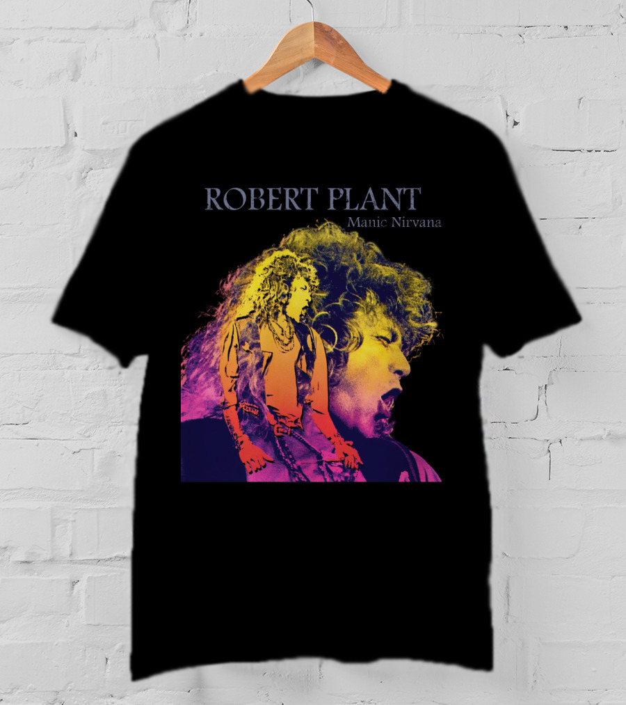 Robert Plant Manic Nirvana Retro Rock T-Shirt