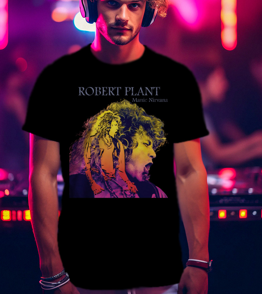 Robert Plant Manic Nirvana Retro Rock T-Shirt