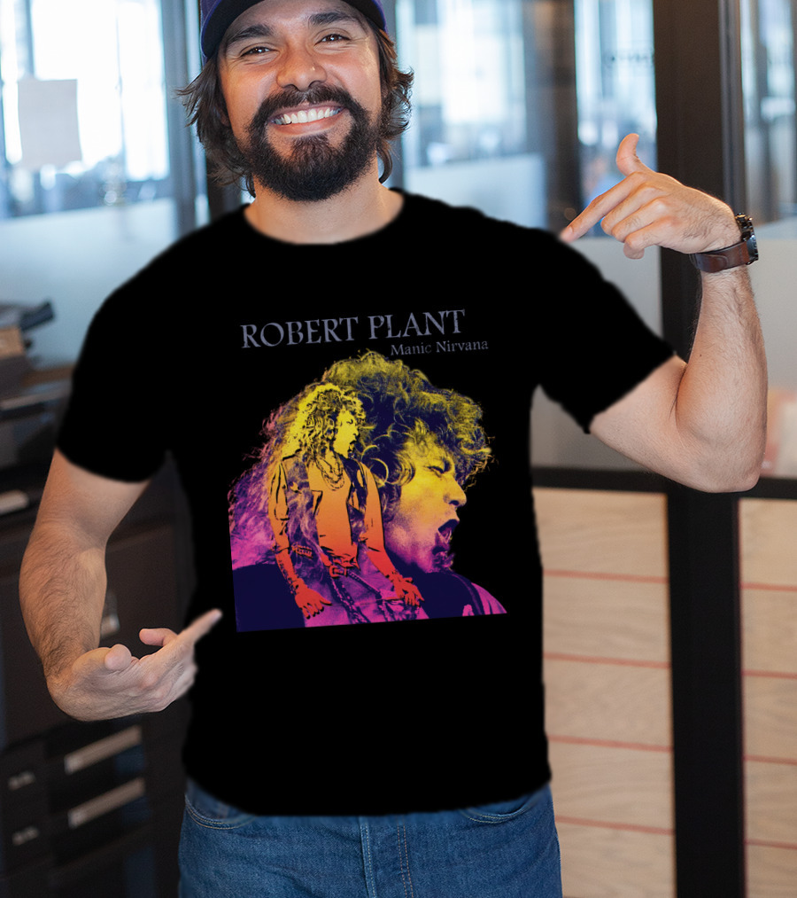 Robert Plant Manic Nirvana Retro Rock T-Shirt