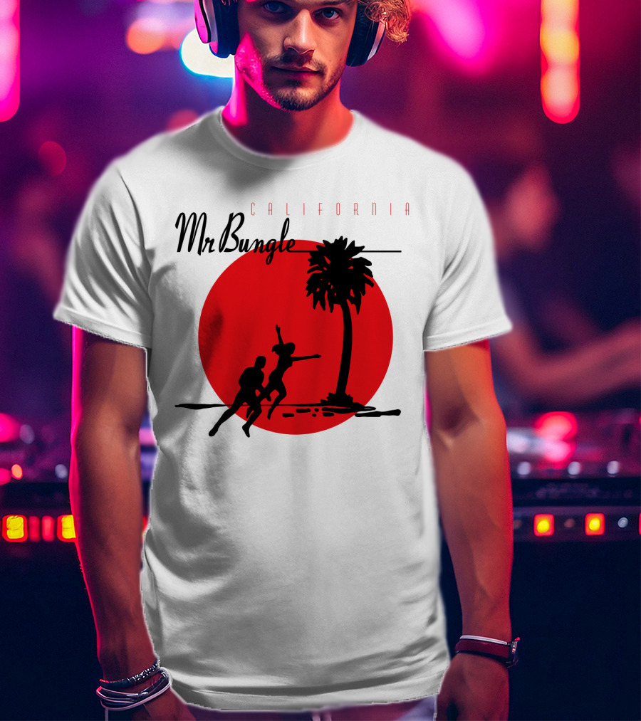 Mr Bungle California Palm Silhouette Red Sun T-Shirt