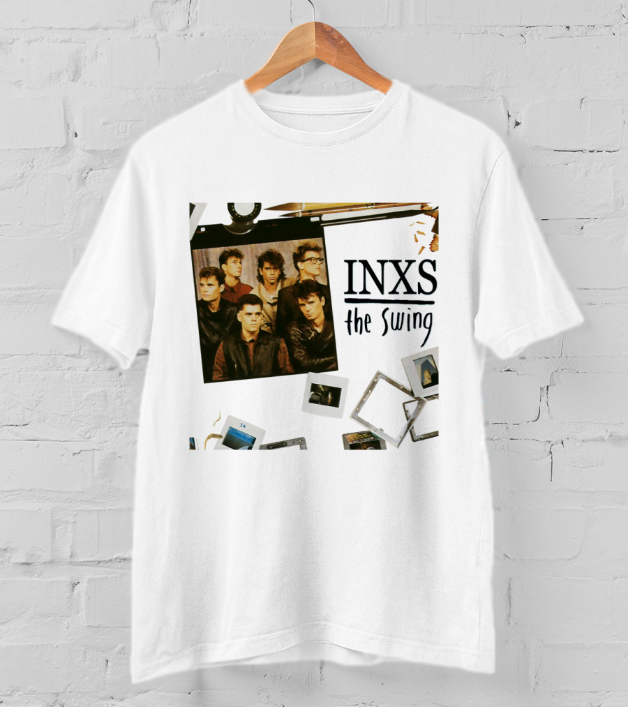 INXS The Swing Album Cover Group Photo With Film Reel And Slides T-Shirt