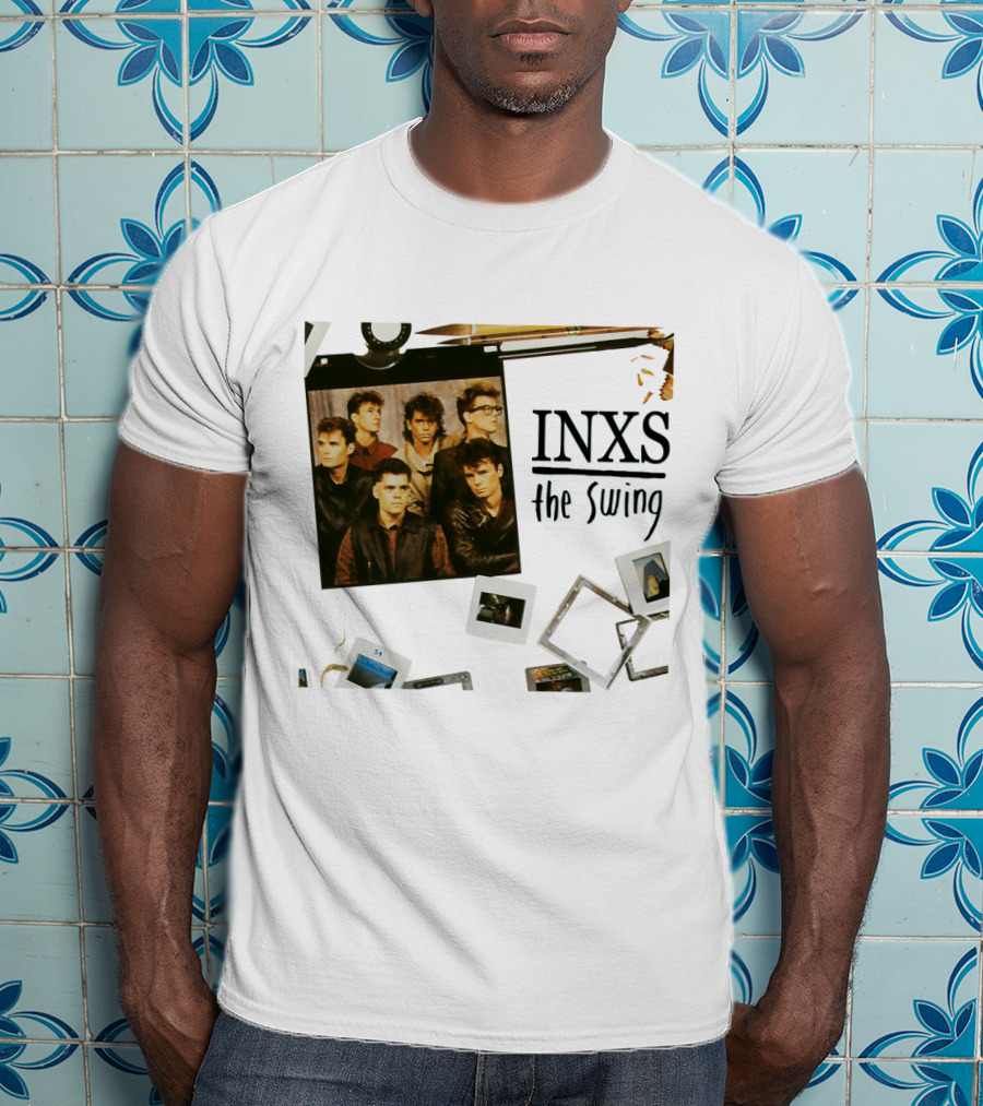 INXS The Swing Album Cover Group Photo With Film Reel And Slides T-Shirt