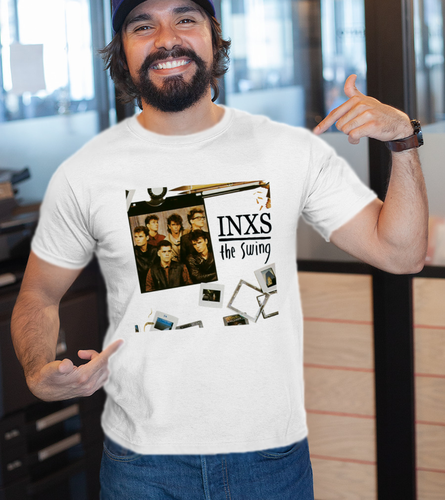 INXS The Swing Album Cover Group Photo With Film Reel And Slides T-Shirt
