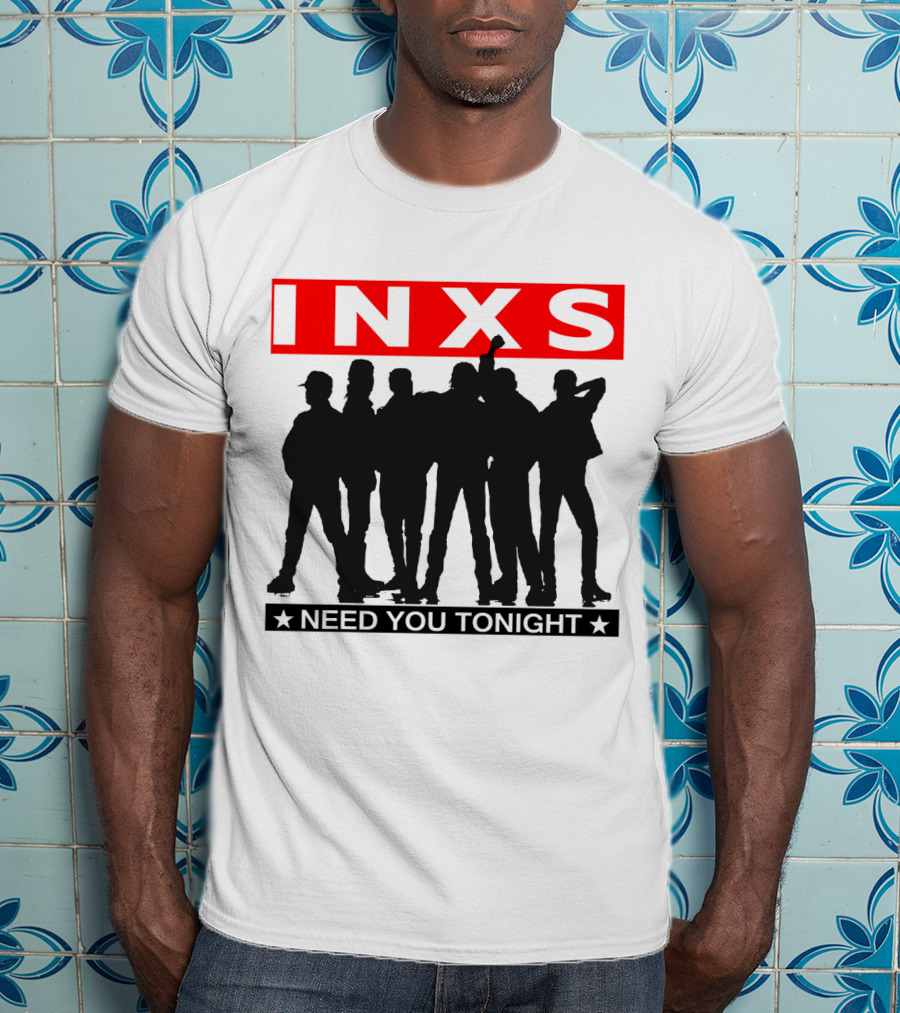 Inxs Need You Tonight Silhouette Band Members T-Shirt