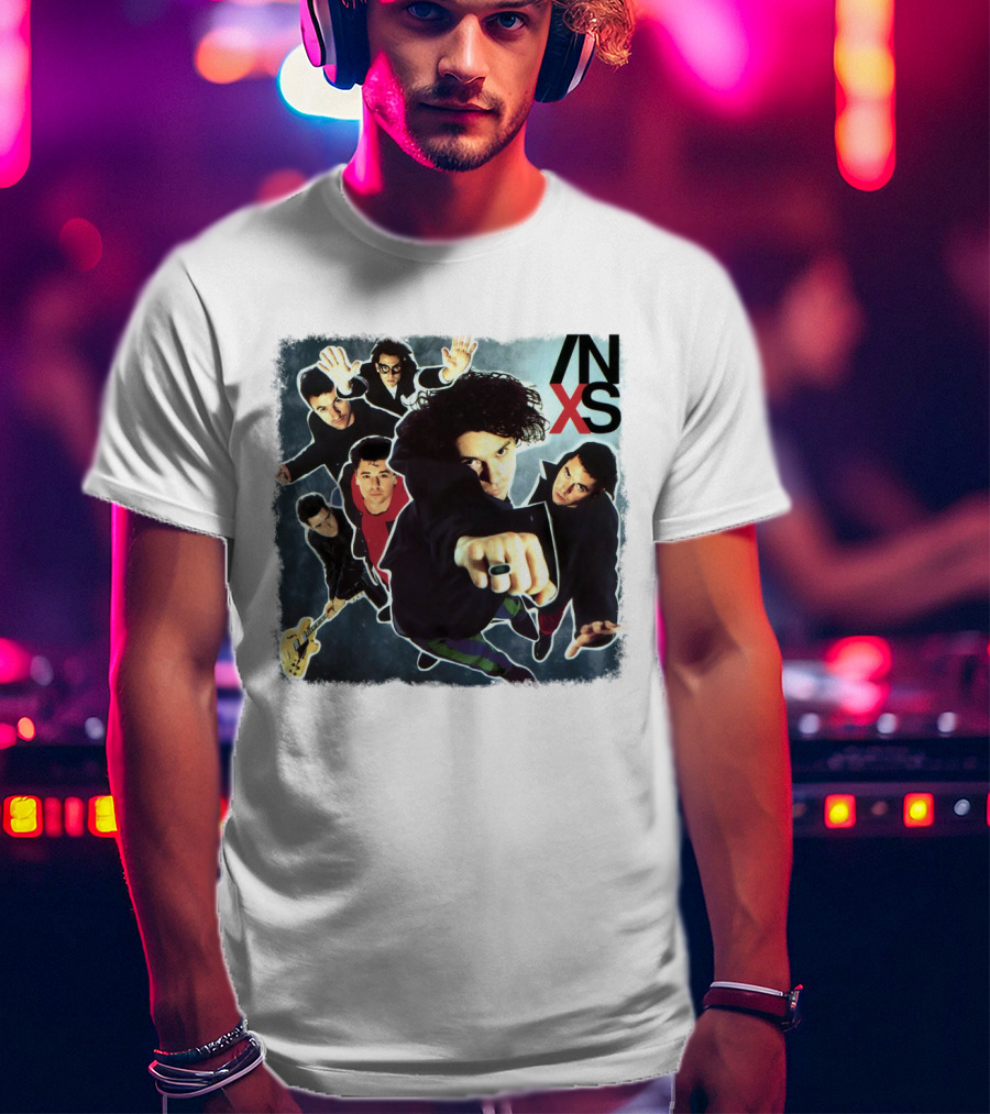 Inxs Band Members Action Collage Art T-Shirt