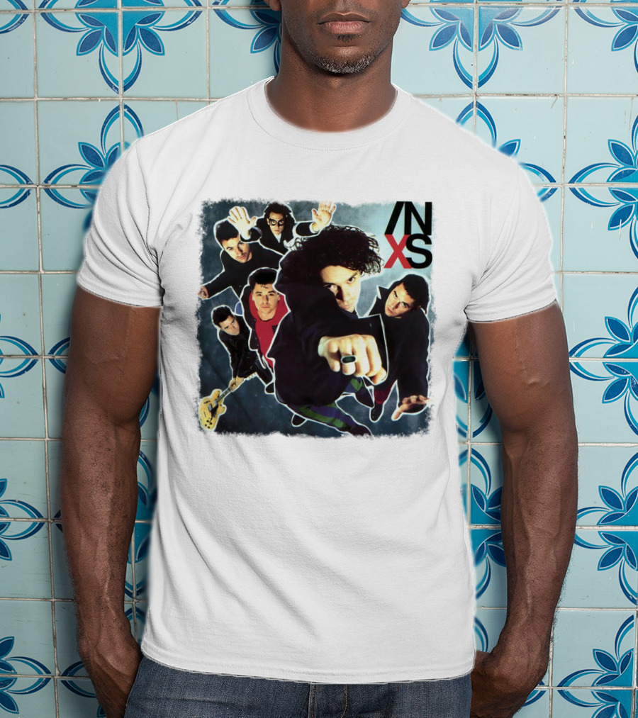 Inxs Band Members Action Collage Art T-Shirt
