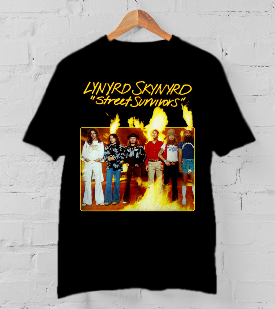 Lynyrd Skynyrd Street Survivors Album Cover Art Fiery T-Shirt
