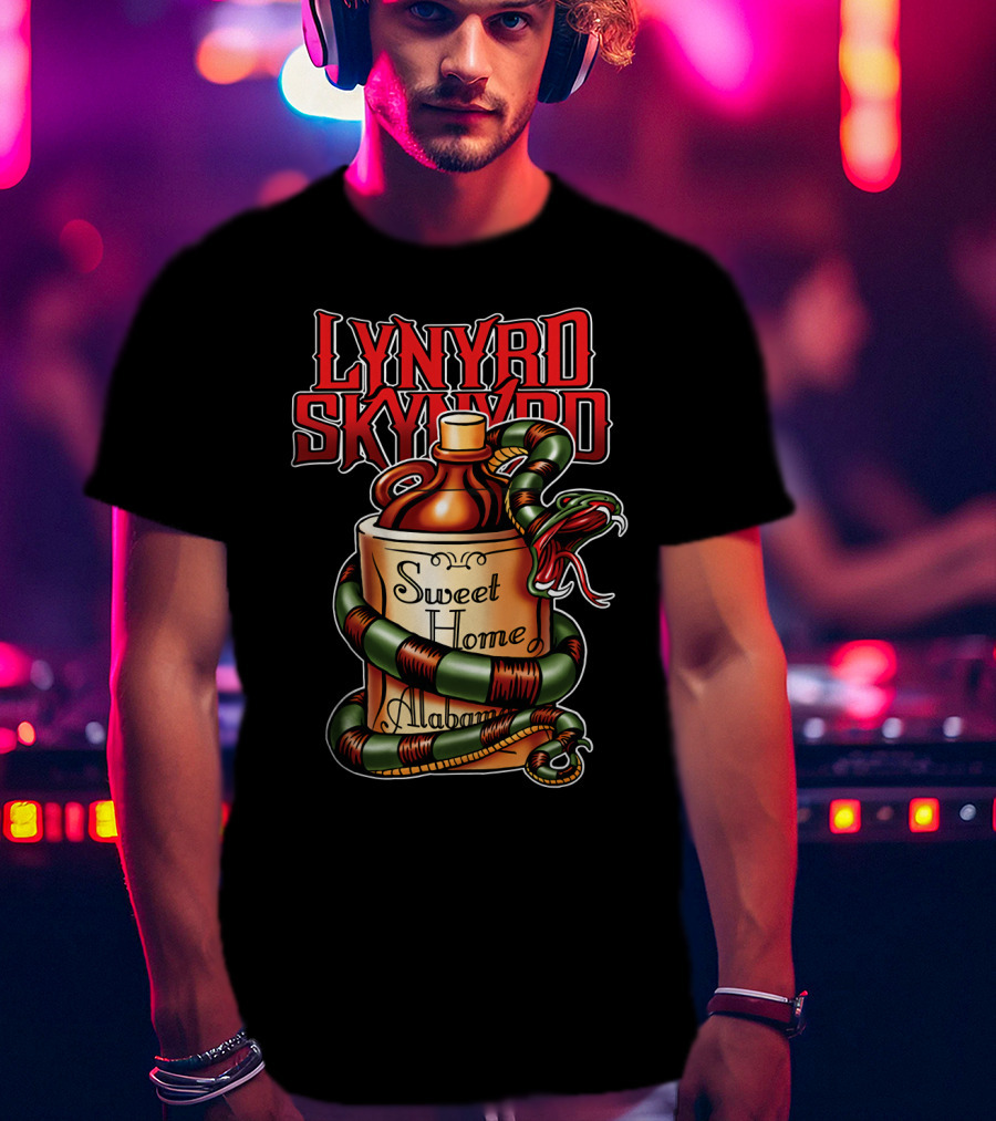 Lynyrd Skynyrd Sweet Home Alabama Decorative Snake Jug T-Shirt