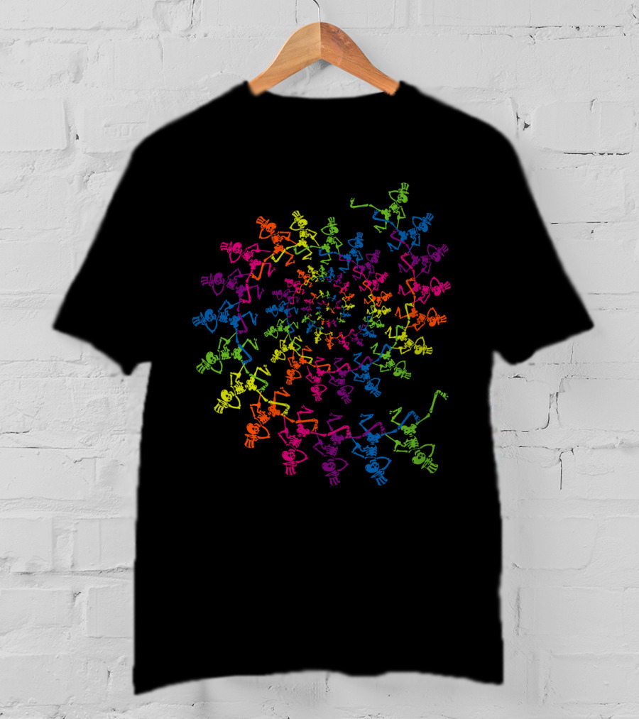Grateful Dead Dancing Skeleton Spiral T-Shirt