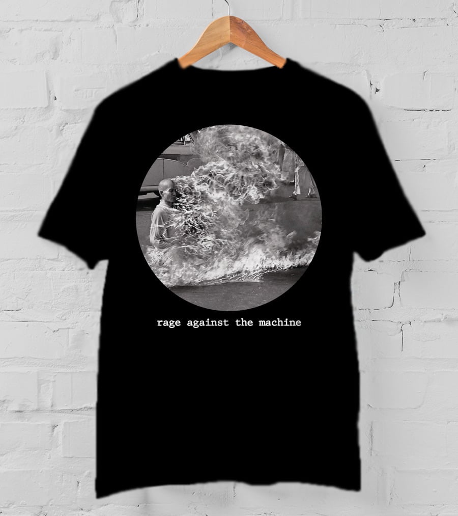 Rage Against The Machine Monk Protest Burning Self-Immolation T-Shirt