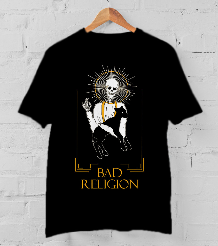 Bad Religion Skeleton With Halo And Lamb T-Shirt