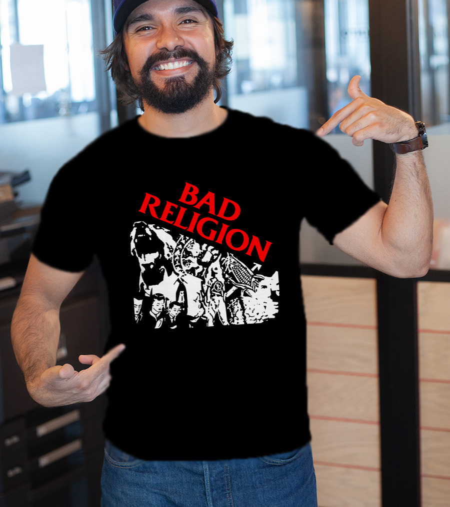 Bad Religion Collage Of Black And White Figures T-Shirt