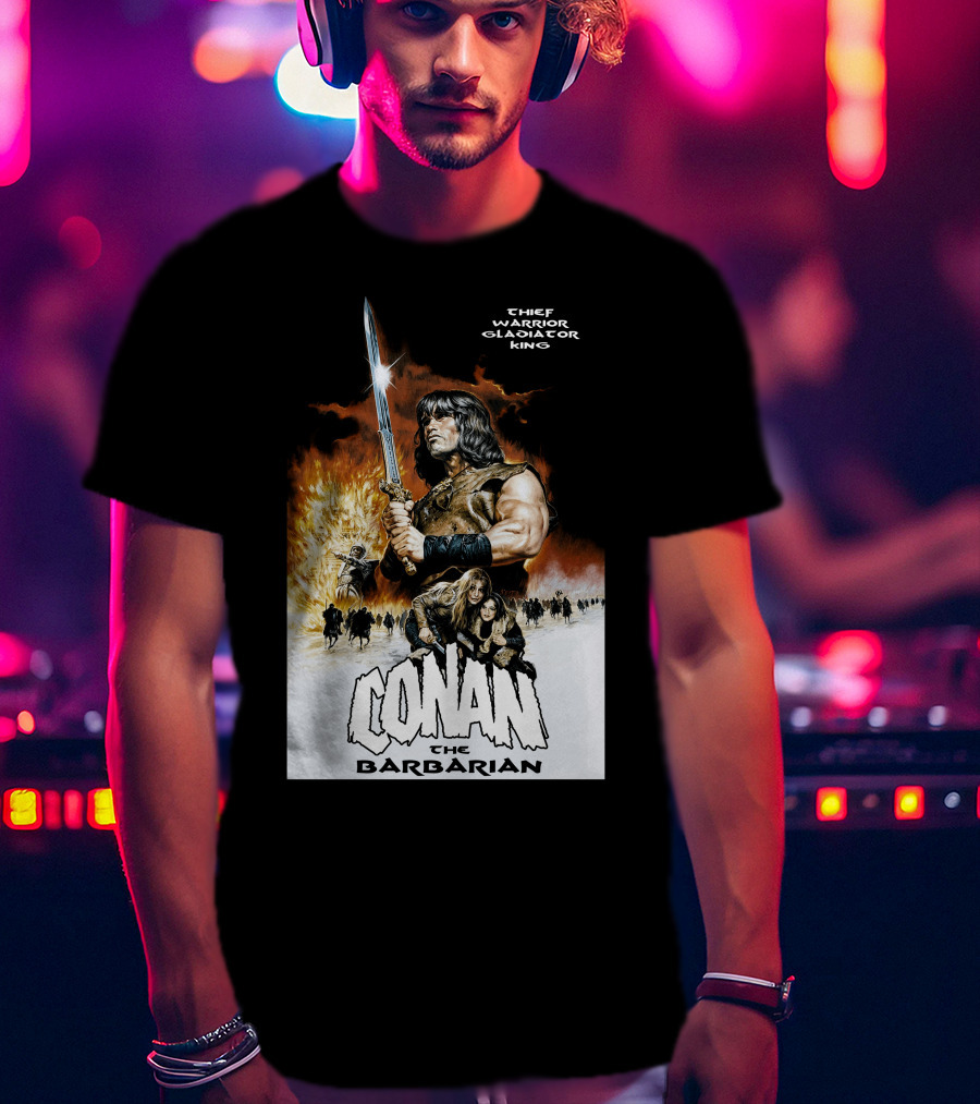 Conan The Barbarian Chief Warrior Gladiator King T-Shirt