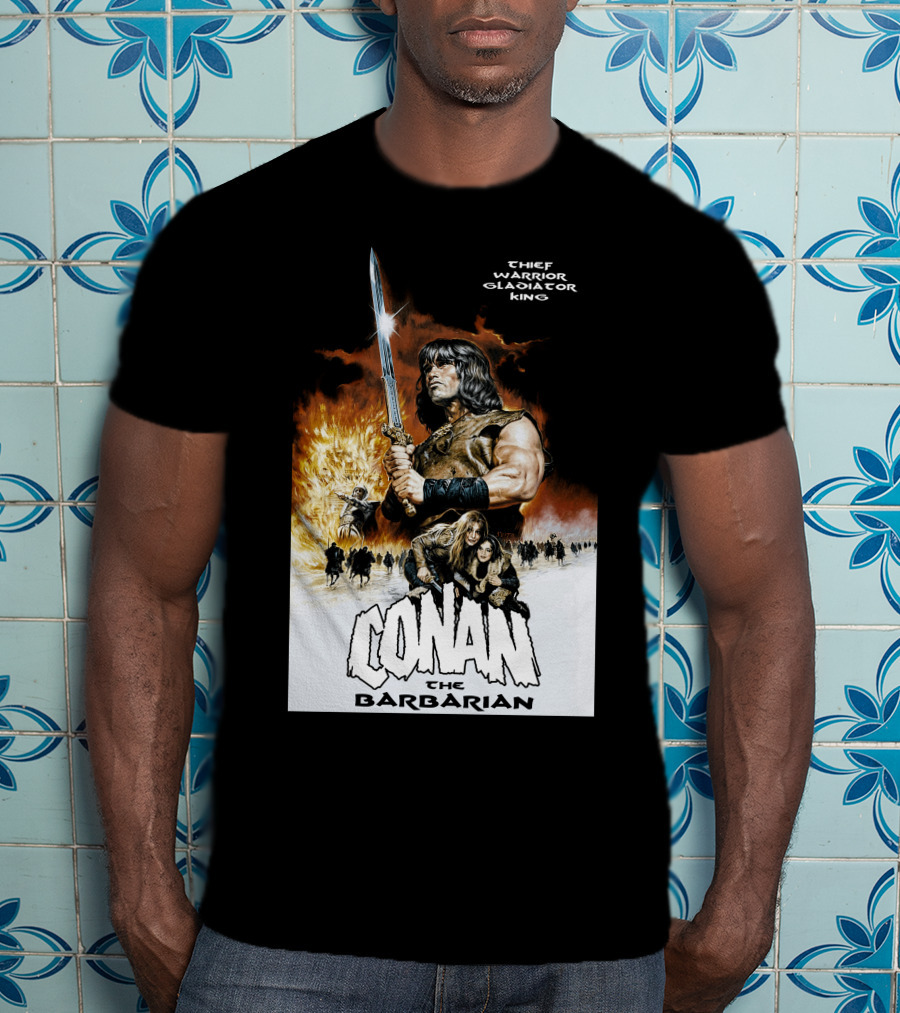Conan The Barbarian Chief Warrior Gladiator King T-Shirt