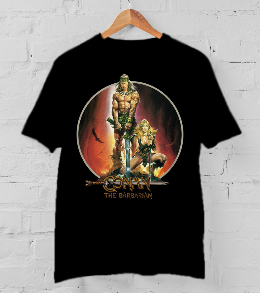 Conan The Barbarian Sword And Sorcery Fantasy Artwork T-Shirt