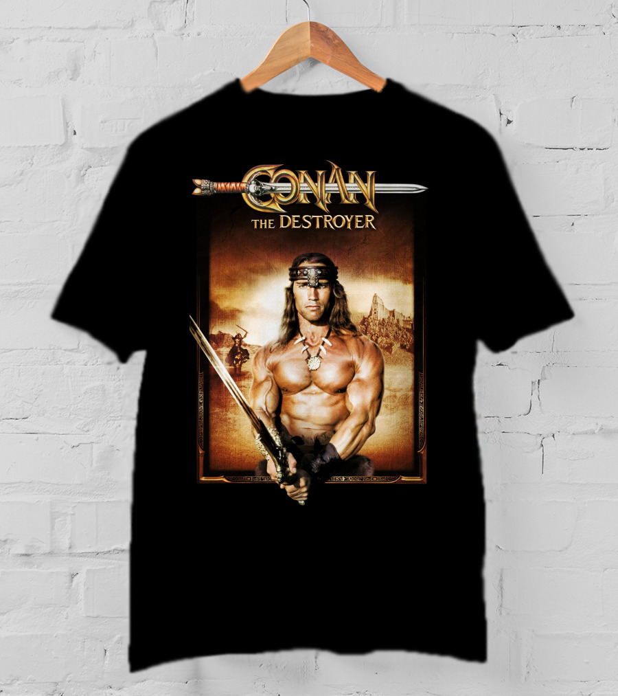 Conan The Destroyer Warrior Sword Barbarian Fantasy Adventure T-Shirt
