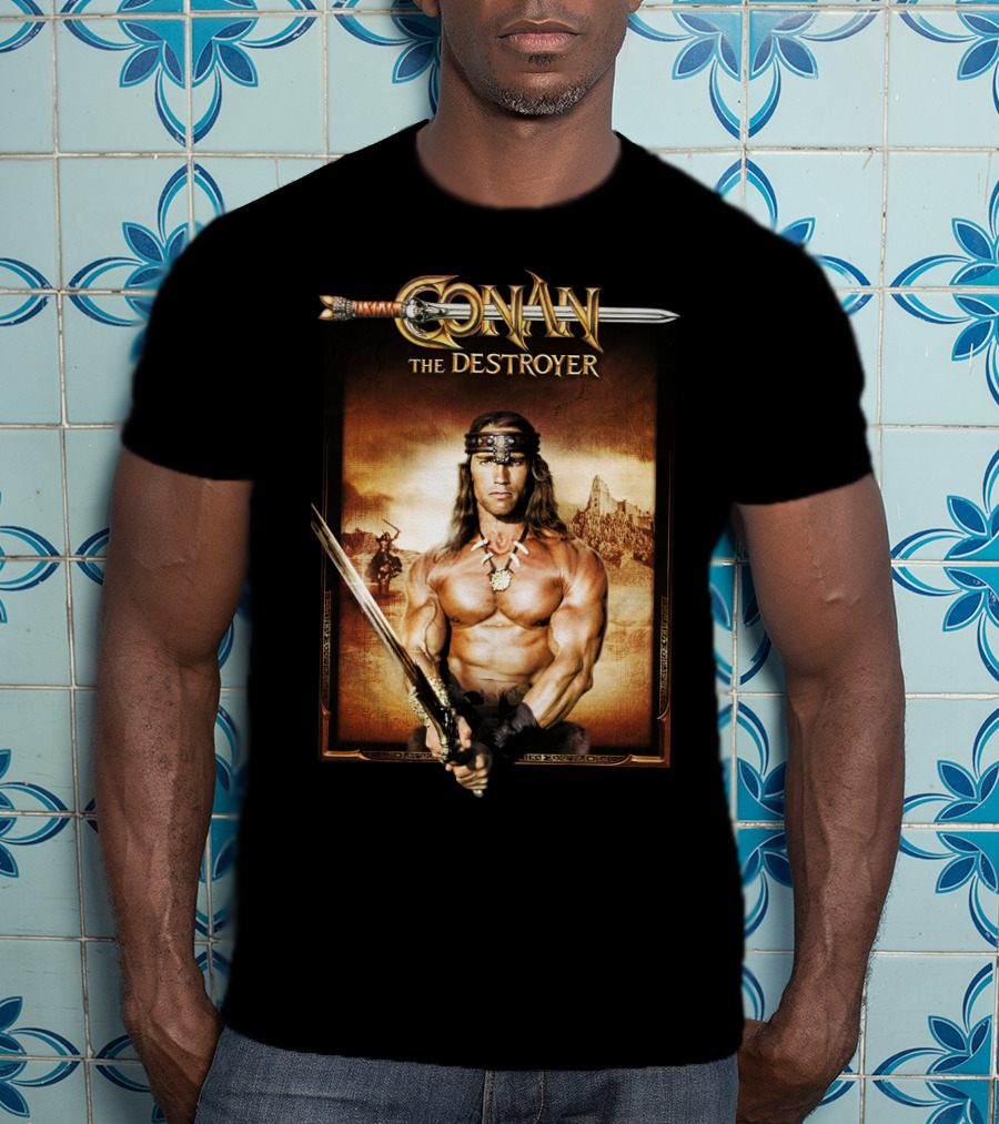 Conan The Destroyer Warrior Sword Barbarian Fantasy Adventure T-Shirt