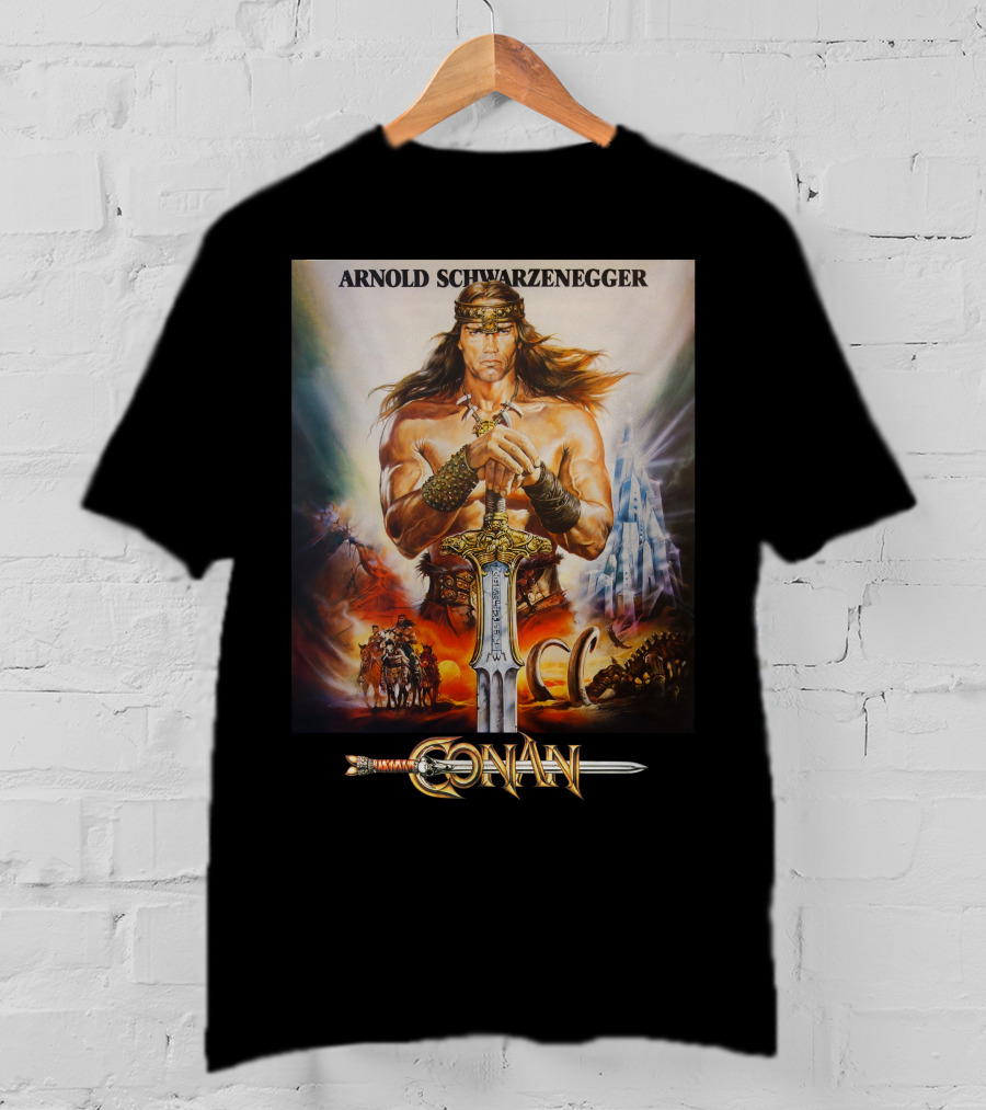 Arnold Schwarzenegger Conan The Barbarian Movie Poster T-Shirt