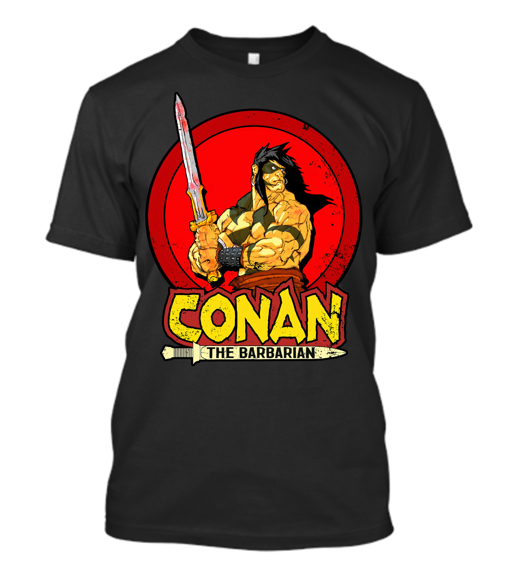 Conan The Barbarian Sword Warrior Red Circle T-Shirt
