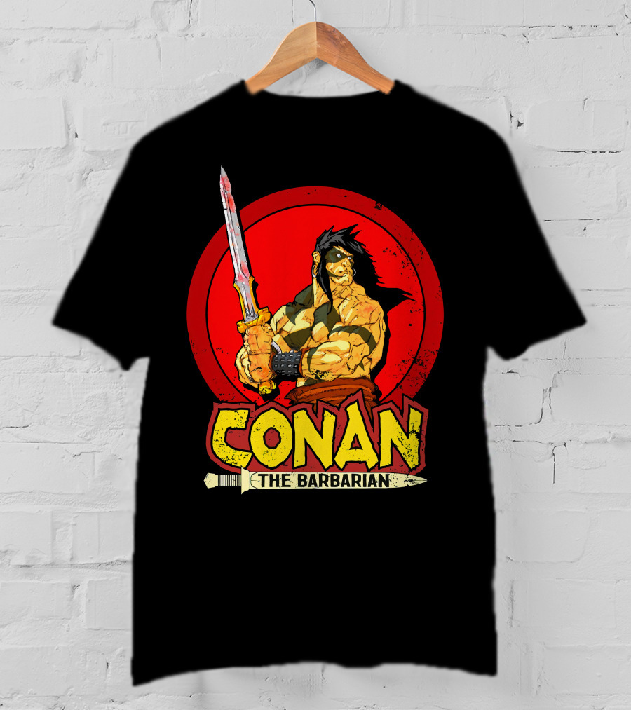 Conan The Barbarian Sword Warrior Red Circle T-Shirt