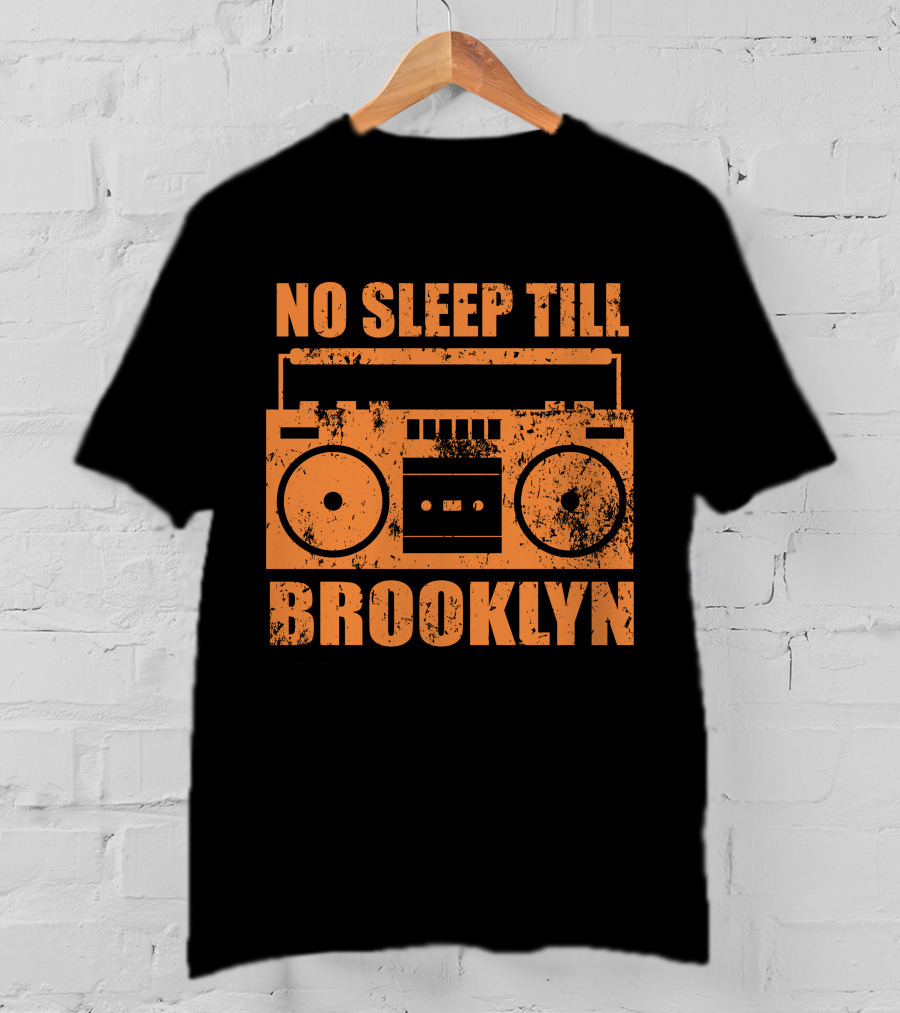 No Sleep Till Brooklyn Vintage Boombox T-Shirt