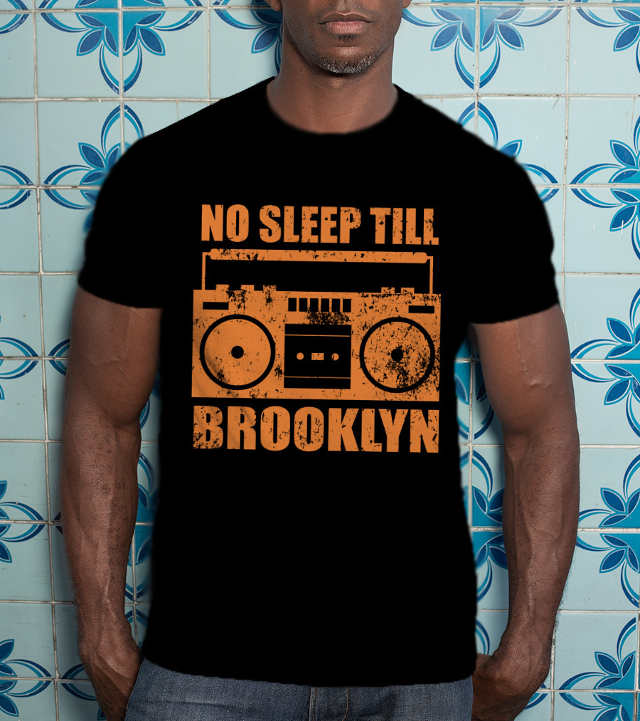 No Sleep Till Brooklyn Vintage Boombox T-Shirt