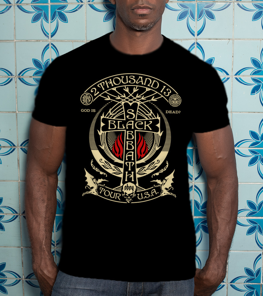 Black Sabbath 2 Thousand 13 Tour U.s.a. God Is Dead? T-Shirt